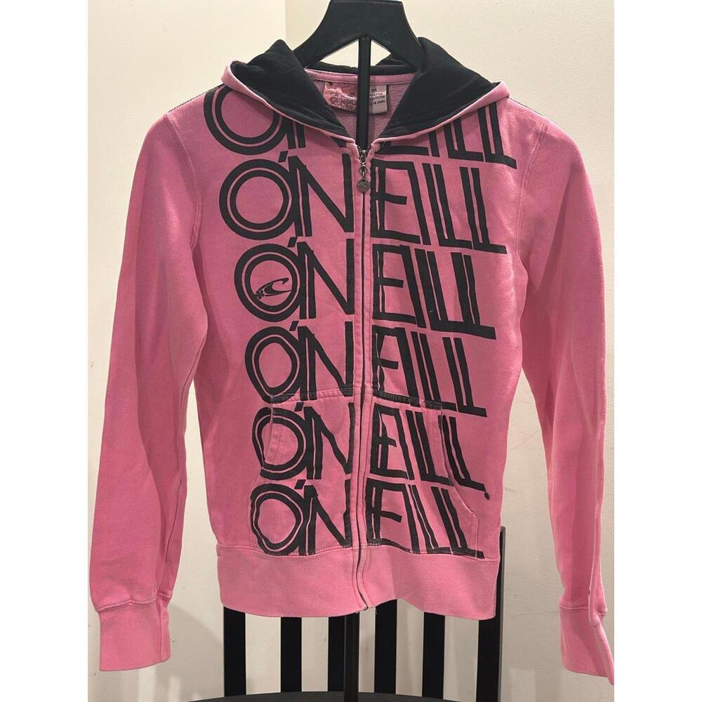 O’Neill XSmall Pink and Black Zip-up Hoodie